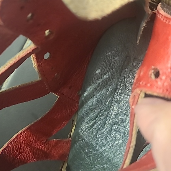 Bed Stu Shirin F399046 Womens Green Leather Zipper Platforms Sandals size 10 - Picture 6 of 9